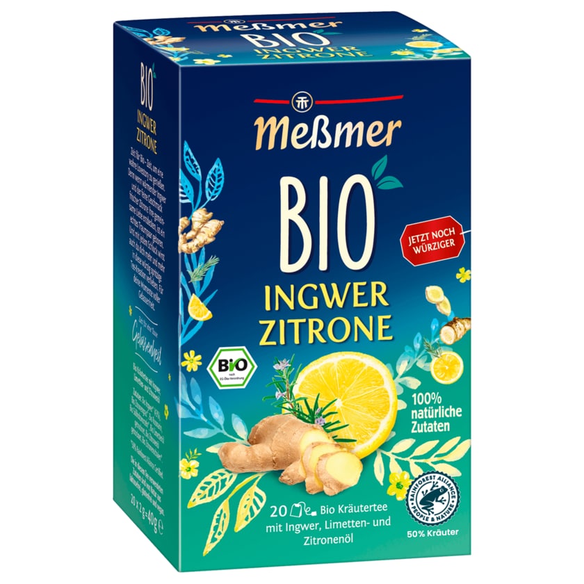 Meßmer Bio Ingwer Zitrone 40g, 20 Beutel